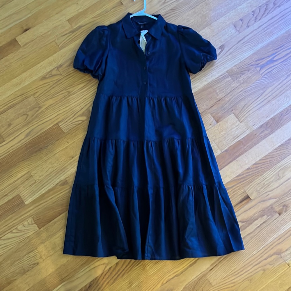[NWT] Banana Republic Black Tiered Linen Dress